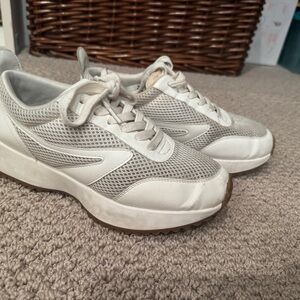 Dolce Vita Cream and Gray Sneakers